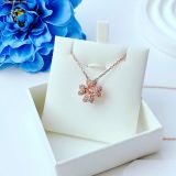  Dây Chuyền, Vòng Cổ Swarovski Idyllia pendant Clover, White, 18k rose gold finish 5674211 