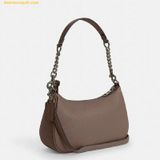  Túi Đeo Vai Coach Teri Shoulder Bag Dark Stone Cv934 Nâu Trơn 