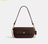  Túi Đeo Vai Coach Brook Flap Chain Bag In Signature Canvas CAN91 Maple 