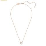  Dây Chuyền, Vòng Cổ Swarovski Una Angelic pendant Round cut, Pavé, White, 18k rose gold finish 5636272 