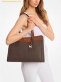  Túi Tote Michael Kors Jet Set Travel Large Leather Pocket Tote Bag 