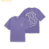  Áo Phông MLB Basic Mega Logo Overfit Short Sleeve T-Shirt BOS (D.Lavender) 3ATSB0433-43LDD 