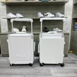  Vali Kéo FILA Ribbed Hard Shell Luggage 22 Inch Màu Trắng Có Ngăn Laptop 