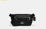  Túi Đeo Hông Coach Elias Belt Bag CJ507 Đen Trơn 