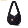  Túi Lông Đeo Vai MLB Dia Monogram Fur Hobo Bag New York Yankees Black 
