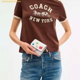  Ví Gập Coach Mila Small Flap Wallet With Sticker Print Chalk Multi CCD00 