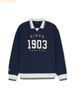 Áo Sweat MLB Sporty Varsity Overfit Collar Man-to-Man NY (Navy) Polo Tay Dài 3AMTV0844-50NYS