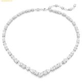  Bộ Trang Sức Dây Chuyền Và Bông Tai Swarovski Mesmera set Mixed cuts, White, Rhodium plated 5674306 