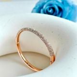  Vòng Tay, Lắc Tay Swarovski Sublime bangle Snow pavé, White, Rose gold-tone plated 5688610 