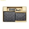 Ví Nam Coach 3in1 box men's PVC Short Wallet - Black 2 Billfold