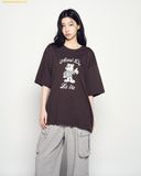  Áo Phông ADLV Ac Bear Welcome Short Sleeve T-Shirt Nâu 