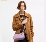  Túi Đeo Vai Coach Teri Shoulder Bag In Signature Leather With Heart Charm Light Violet CDA98 