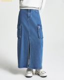  Chân Váy Bút Chì MLB Denim Midi Basic Small Logo - 3FDSB0244-50INS 