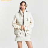  Áo Ghile Phao MLB Woven Mix Fleece Vest BOS (D.Cream) 3AFDB0246-43CRD Trắng Kem 