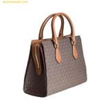  Túi Xách Michael Kors Sheila Medium Logo Satchel 35S3G6HS2B Nâu Logo 
