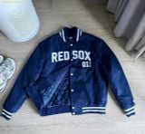  Áo Khoác Bomber New Era Varsity Baseball Jacket Boston Red Sox Navy 