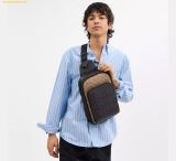  Túi Đeo Chéo Coach Ethan Pack In Blocked Signature Canvas Charcoal Black CZ394 