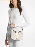  Túi Đeo Chéo Michael Kors MK Gabby Small Signature Logo Hobo Crossbody Bag 35H3G5GC1B Trắng Logo 