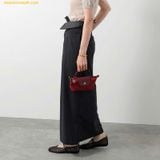  Túi Xách Longchamp Le Pliage Green Pouch With Handle Grenade Màu Đỏ Lựu 