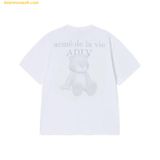 Áo Phông ADLV Ac Bear One Tone Basic Logo Short Sleeve T-Shirt Trắng 