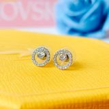  Khuyên Tai, Bông Tai Swarovski Creativity Stud Earrings White, Rhodium Plated 