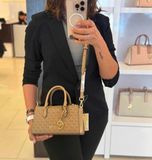  Túi Đeo Chéo Michael Kors Arden Small Signature Logo Messenger Bag Camel 