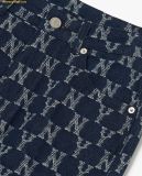  Quần Dài MLB Classic Monogram Stripe Jacquard Denim 3FDPM0424 