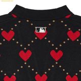  Áo Khoác Len cardigan MLB Heart-print cardigan NY (Black) 3AKCH0134-50BKS - Đen 