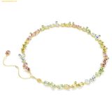  Dây Chuyền Swarovski Gema Tennis necklace Mixed cuts, Multicolored, Gold-tone plated 