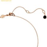  Dây Chuyền, Vòng Cổ Swarovski Iconic Swan Pendant Swan, Small, Black, Rose Gold-Tone Plated 5678045 