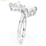  Nhẫn Swarovski Mesmera open ring Heart cut, Pavé, White, Rhodium plated 5705591 