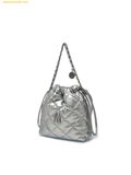 Túi Đeo Chéo MLB Basic Quilted PU Mini Bucket Crossbody Bag New York Yankees Silver 3ACRBQ16N-50SIS 
