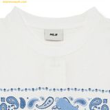  Áo Phông MLB Paisley Big Logo One-Point Short-Sleeve T-Shirt LA (White) 3ATSI0133-07WHS 