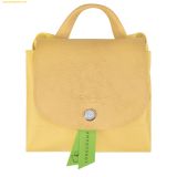  Balo Longchamp Le Pliage Green In Recycled Canvas With Silver Hardware Wheat Ble 