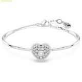  Vòng Tay, Lắc Tay Swarovski Hyperbola bangle Heart, White, Rhodium plated 5684385 