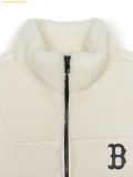  Áo Ghile Phao MLB Woven Mix Fleece Vest BOS (D.Cream) 3AFDB0246-43CRD Trắng Kem 