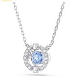  Dây Chuyền Swarovski Una necklace Sparkling Dance Round cut, Blue, Rhodium plated 5279425 