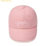  Mũ Lưỡi Trai MLB Vintage Cursive Unstructured Ball Cap NY (Mg.Pink) 