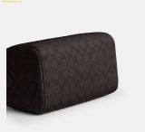  Túi Trống Coach Rowan Satchel Bag In Signature Canvas CV961 Walnut Black 