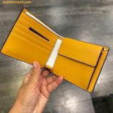  Ví Nam Michael Kors MK Rivington Striped Logo Billfold Wallet With Coin Pouch Màu Vàng Logo 