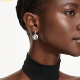  Bông Tai, Khuyên Tai Swarovski Millenia drop earrings Round cut, White, Rhodium plated 5731149 