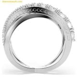  Nhẫn Swarovski Hyperbola ring Mixed cuts, White, Silver-tone finish 5714952 