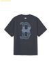  Áo Phông MLB Vintage Denim-like Monogram Big Lux Oversized Short Sleeve T-shirt Boston Red Sox D.Grey 3ATSM0663-43GRD 
