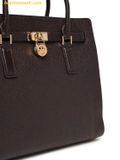  Túi Xách Michael Kors Hamilton Moderne Large Leather Satchel 30F5GNXS3L Brown 