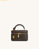  Túi Đeo Chéo JW PEI Cleo Woven Texture Box Shape Top Handle Bag - Dark Brown 