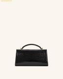  Túi Xách JW PEI Noor Top Handle Bag - Black Croc 