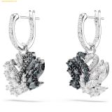  Bông Tai, Khuyên Tai Swarovski Swan drop earrings Swan, Black, Mixed metal finish 5705728 