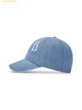  Mũ Lưỡi Trai MLB Damaged Washed Denim Unstructured Ball Cap NY (L.Blue) 3ACPVD34N-50BLL 