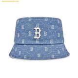  Mũ Bucket MLB Denim Dia Monogram Bucket Hat Boston Red Sox L.Sky Blue 3AHTMD13N-43SBL 
