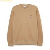 Áo Sweater MLB Monogram Big Lux Overfit Boston Red Sox 3AMTM1234-43BGS Màu Be Màu Nâu 